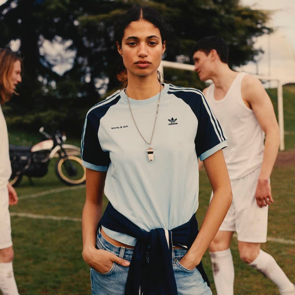 Fashion Week Paris Spring/Summer 2023 look 4 from the Adidas x Sporty & Rich collection womenswear