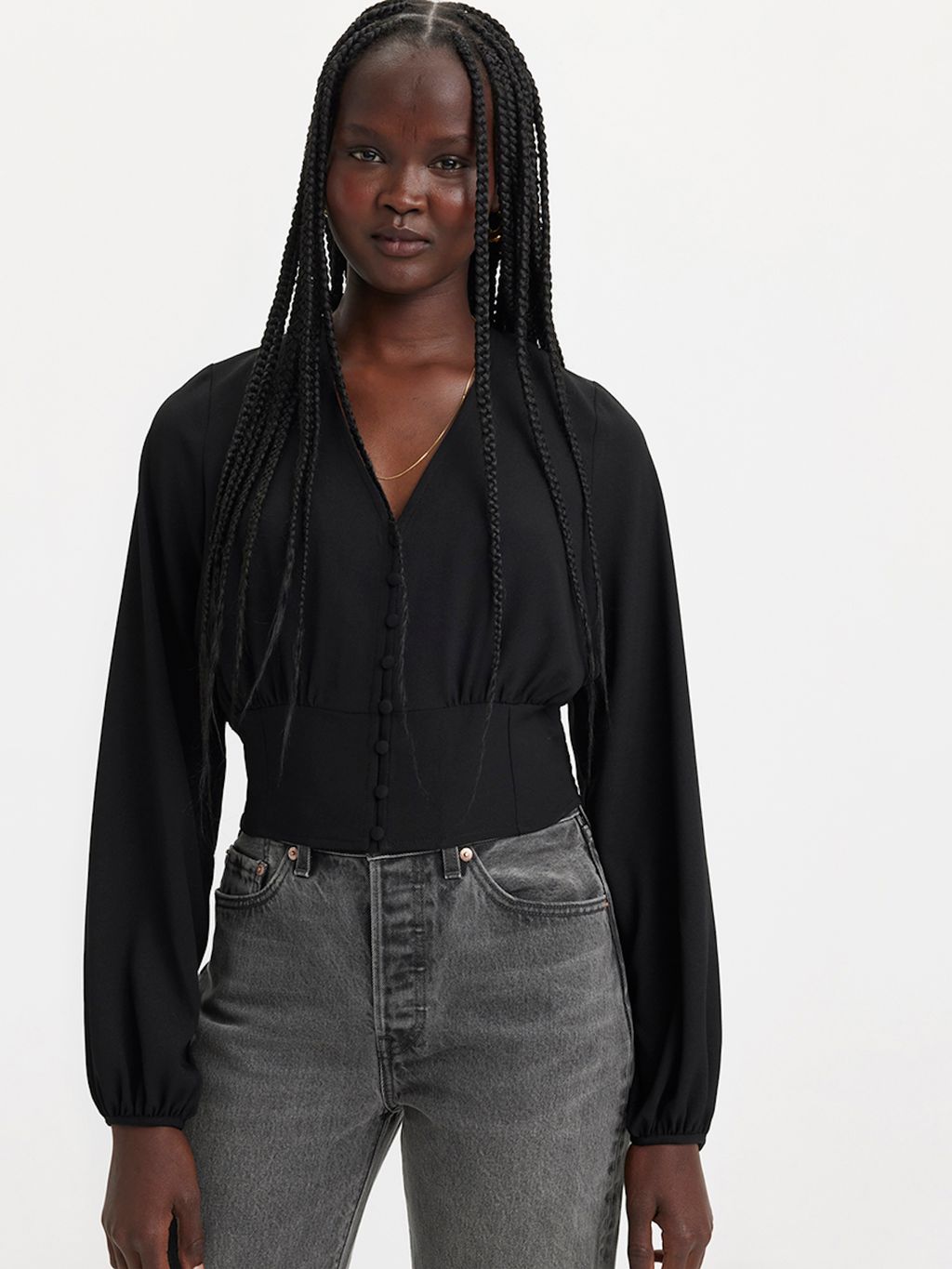 Fashion Week Paris Spring/Summer 2024 look 56 from the Levi’s® RED TAB HOLIDAY collection womenswear