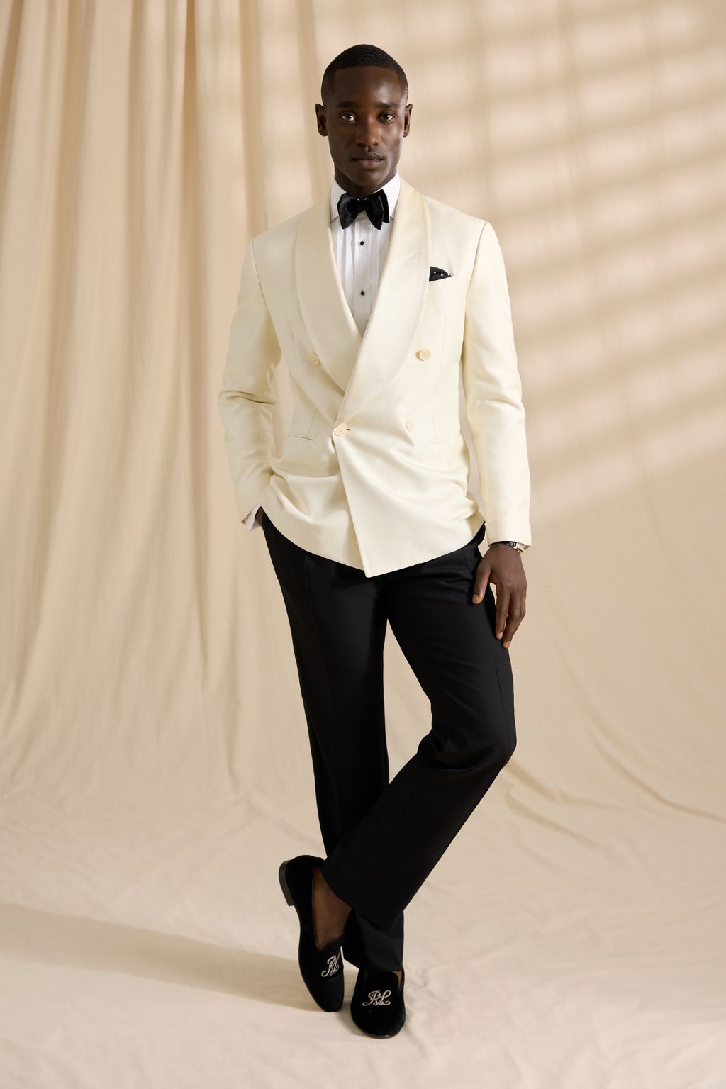 Fashion Week New York Spring/Summer 2026 look 25 from the Ralph Lauren Purple Label collection 男装