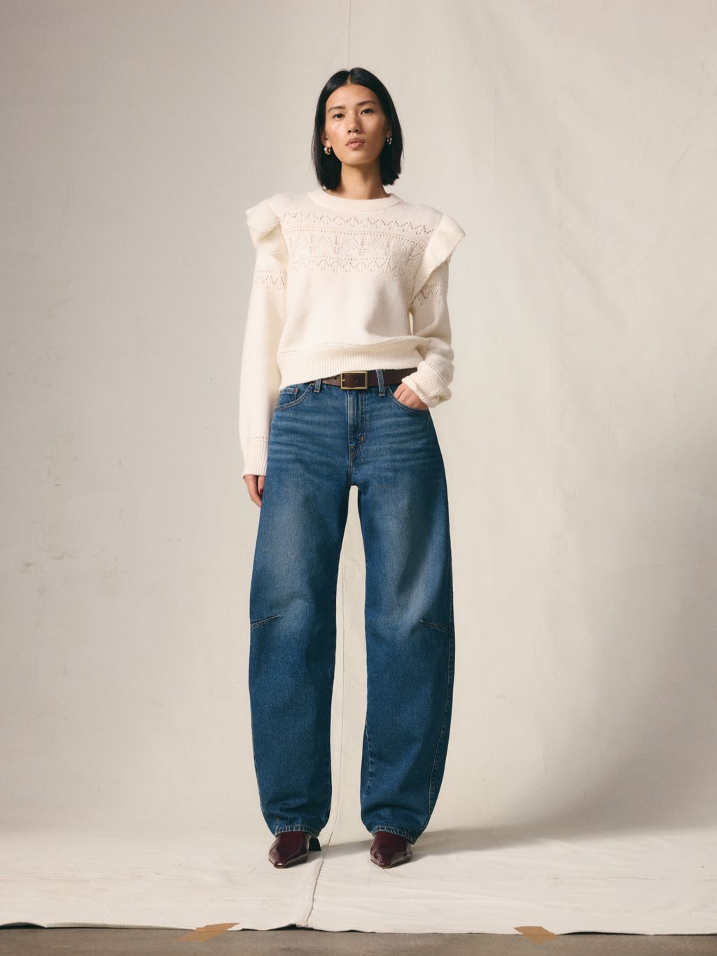 Fashion Week Paris Fall/Winter 2025 look 3 from the Levi’s® collection womenswear