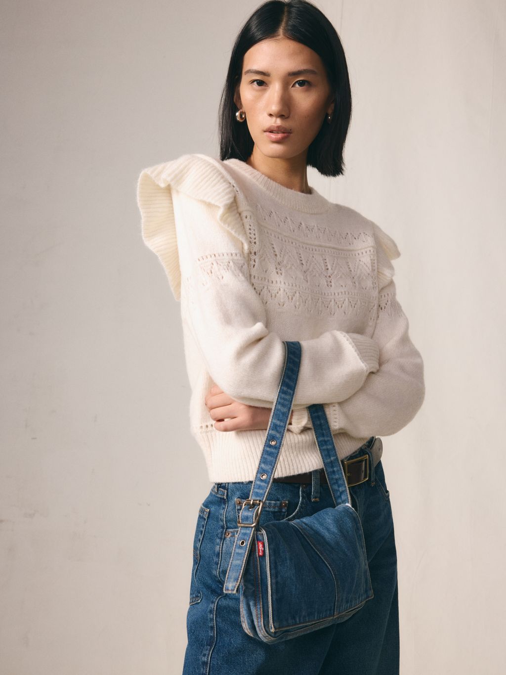 Fashion Week Paris Fall/Winter 2025 look 4 from the Levi’s® collection womenswear