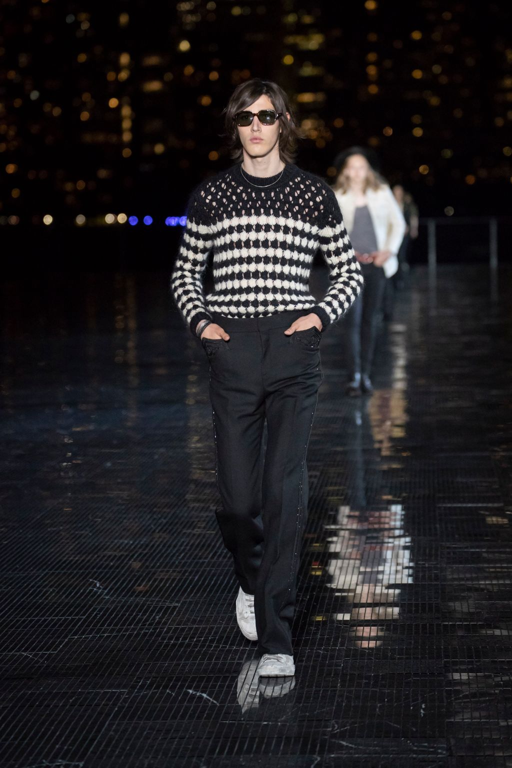 Fashion Week New York Spring/Summer 2019 look 27 from the Saint Laurent collection menswear
