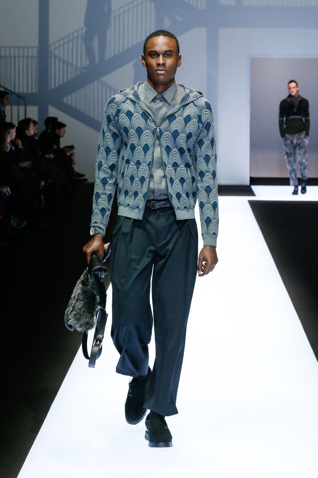 Fashion Week Milan Fall/Winter 2017 look 28 from the Emporio Armani collection 男装