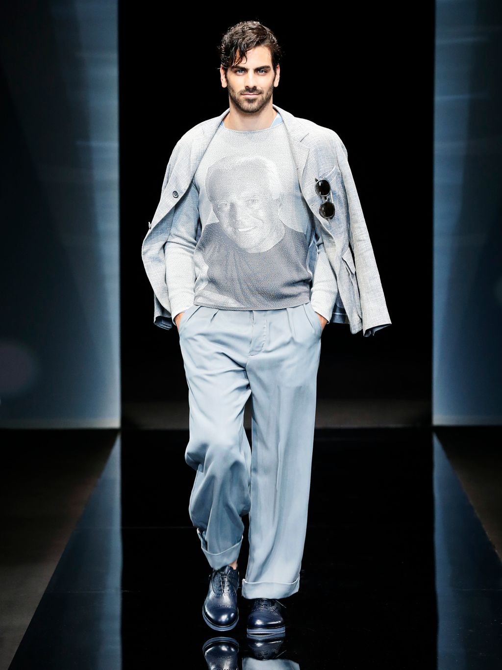 Fashion Week Milan Spring/Summer 2017 look 28 from the Giorgio Armani collection 男装