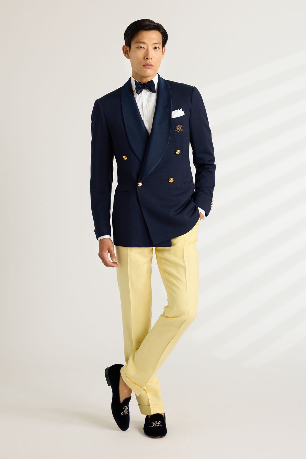 Fashion Week New York Spring-Summer 2025 look 29 from the Ralph Lauren Purple Label collection menswear