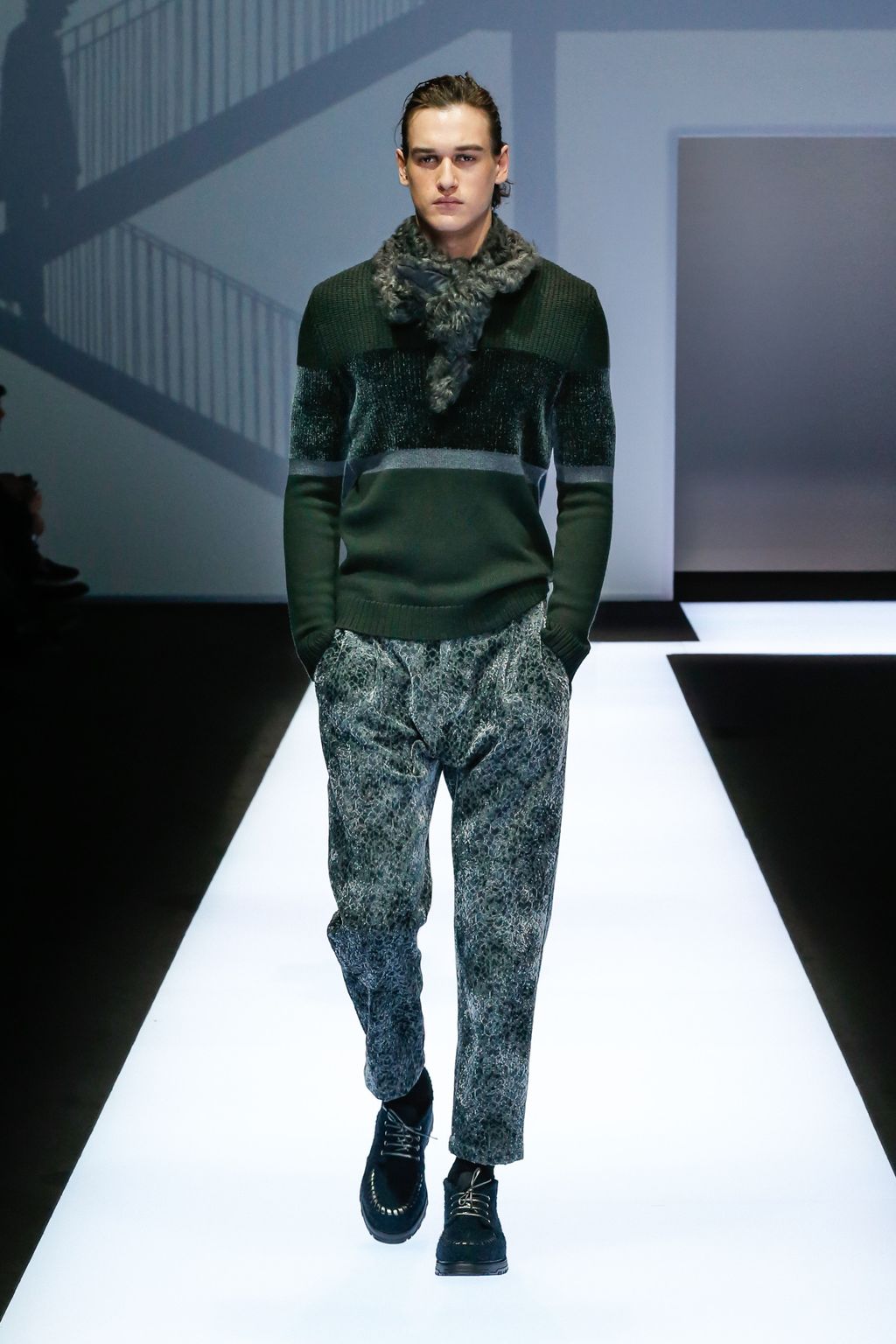 Fashion Week Milan Fall/Winter 2017 look 30 from the Emporio Armani collection 男装