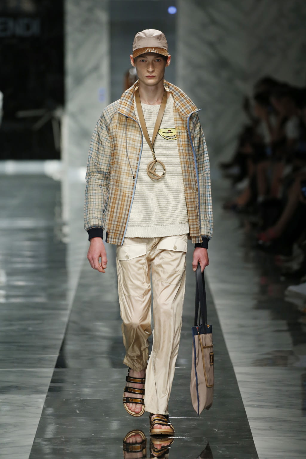 Fashion Week Milan Spring/Summer 2018 look 30 from the Fendi collection menswear