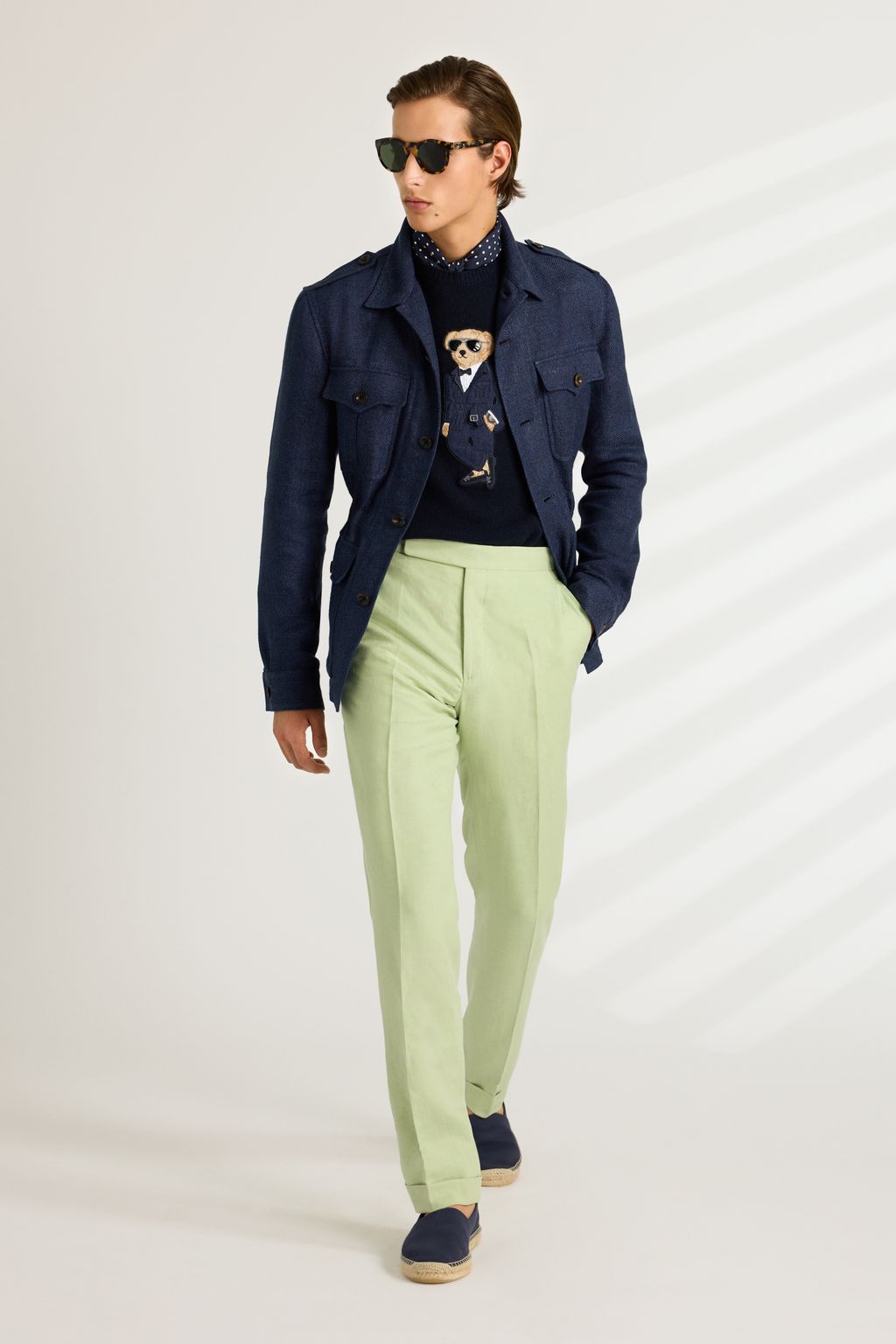 Fashion Week New York Spring-Summer 2025 look 31 from the Ralph Lauren Purple Label collection menswear