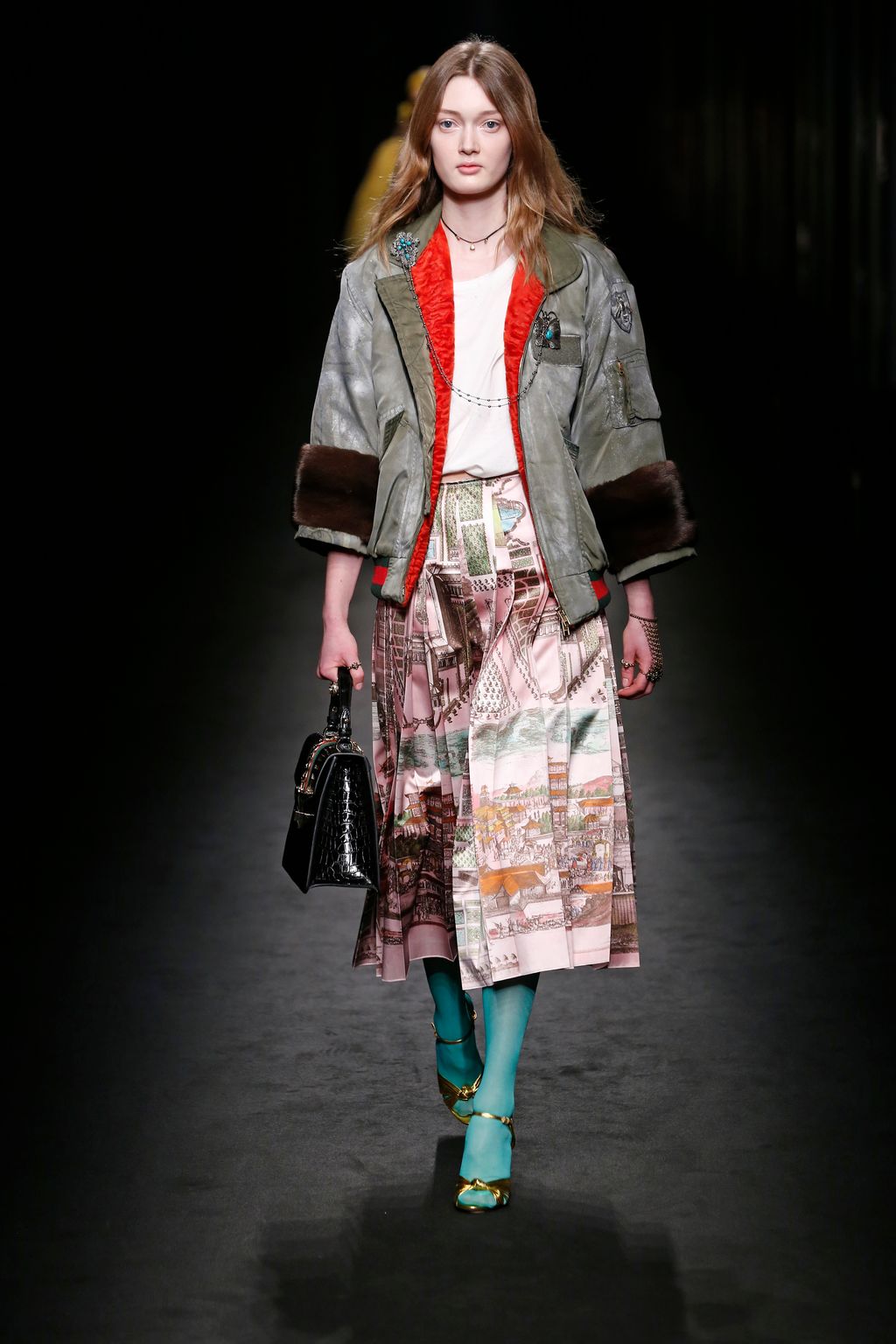 Fashion Week Milan Fall/Winter 2016 look 33 from the Gucci collection 女装