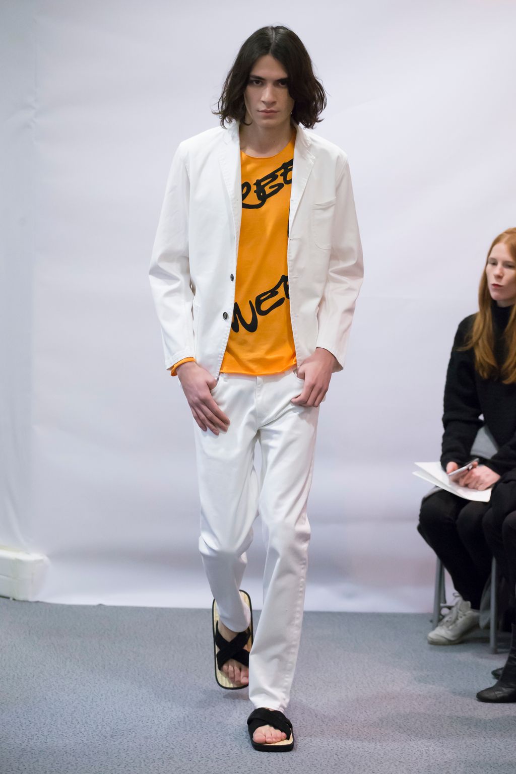 Fashion Week Paris Fall/Winter 2017 look 34 from the Lucien Pellat-Finet collection 男装
