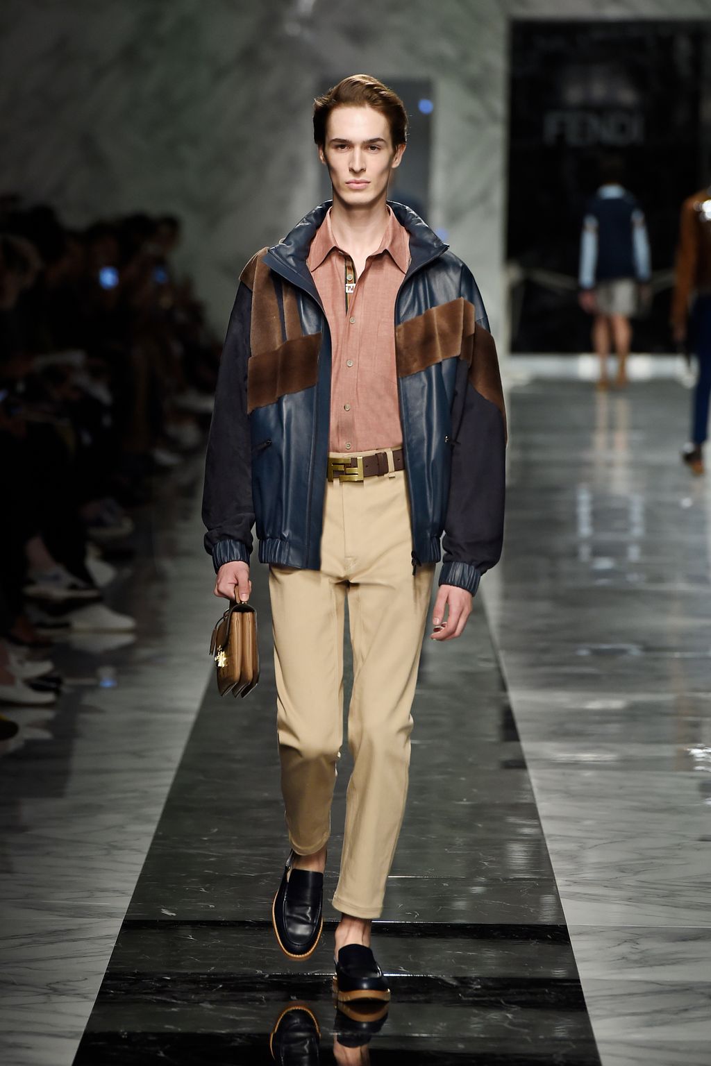 Fashion Week Milan Spring/Summer 2018 look 35 from the Fendi collection menswear