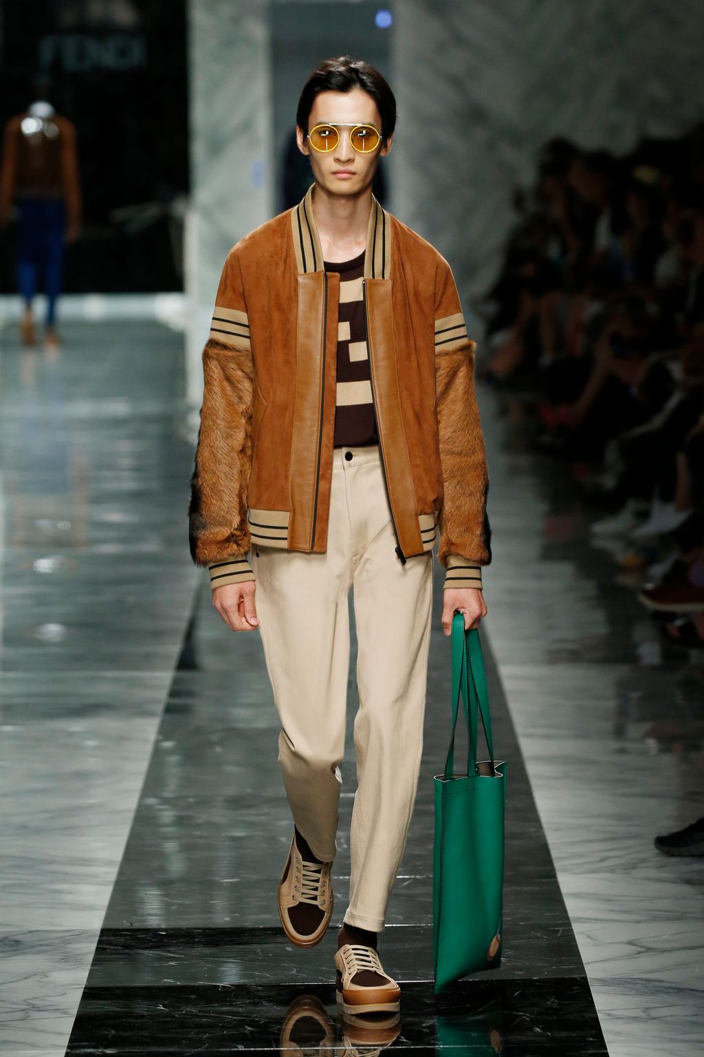 Fashion Week Milan Spring/Summer 2018 look 36 from the Fendi collection menswear