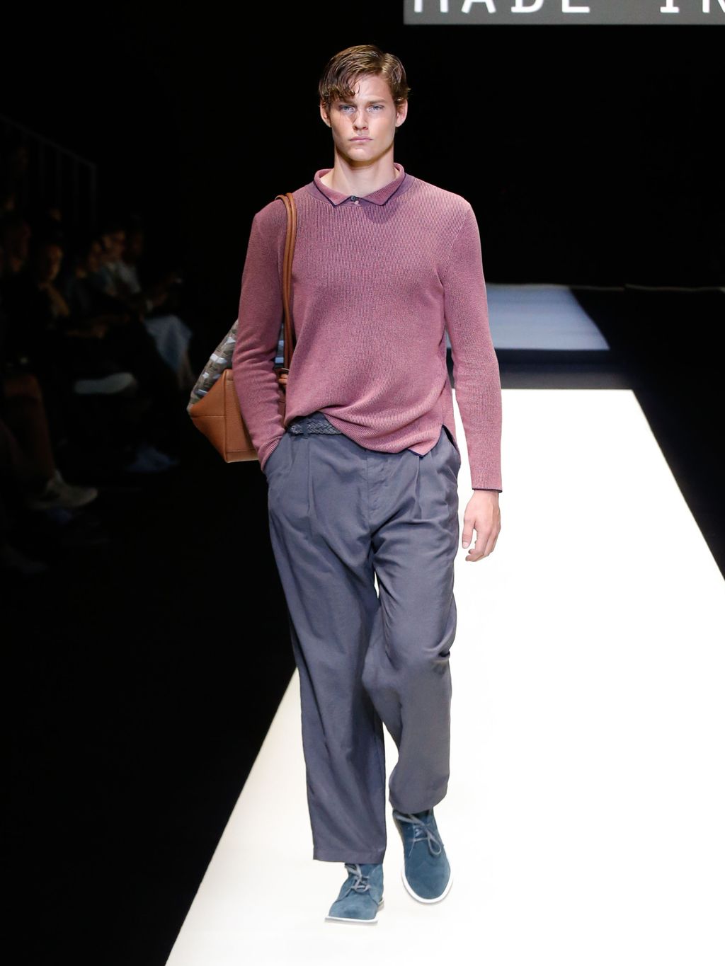 Fashion Week Milan Spring/Summer 2018 look 39 from the Giorgio Armani collection 男装