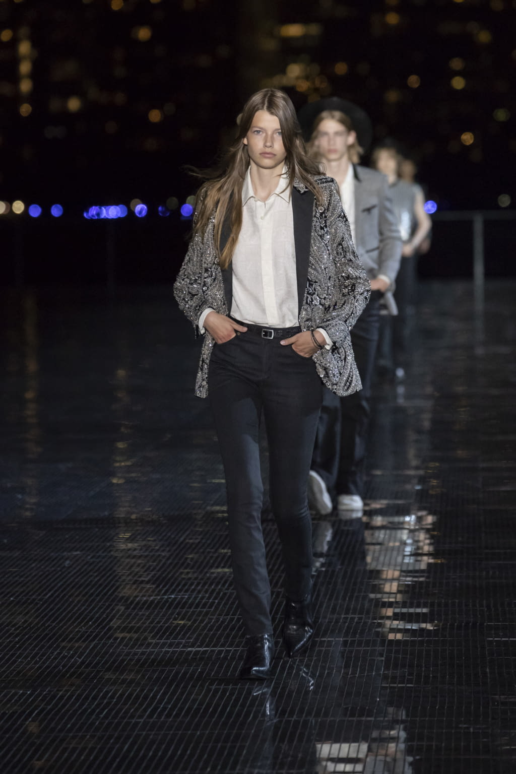 Fashion Week New York Spring/Summer 2019 look 41 from the Saint Laurent collection menswear