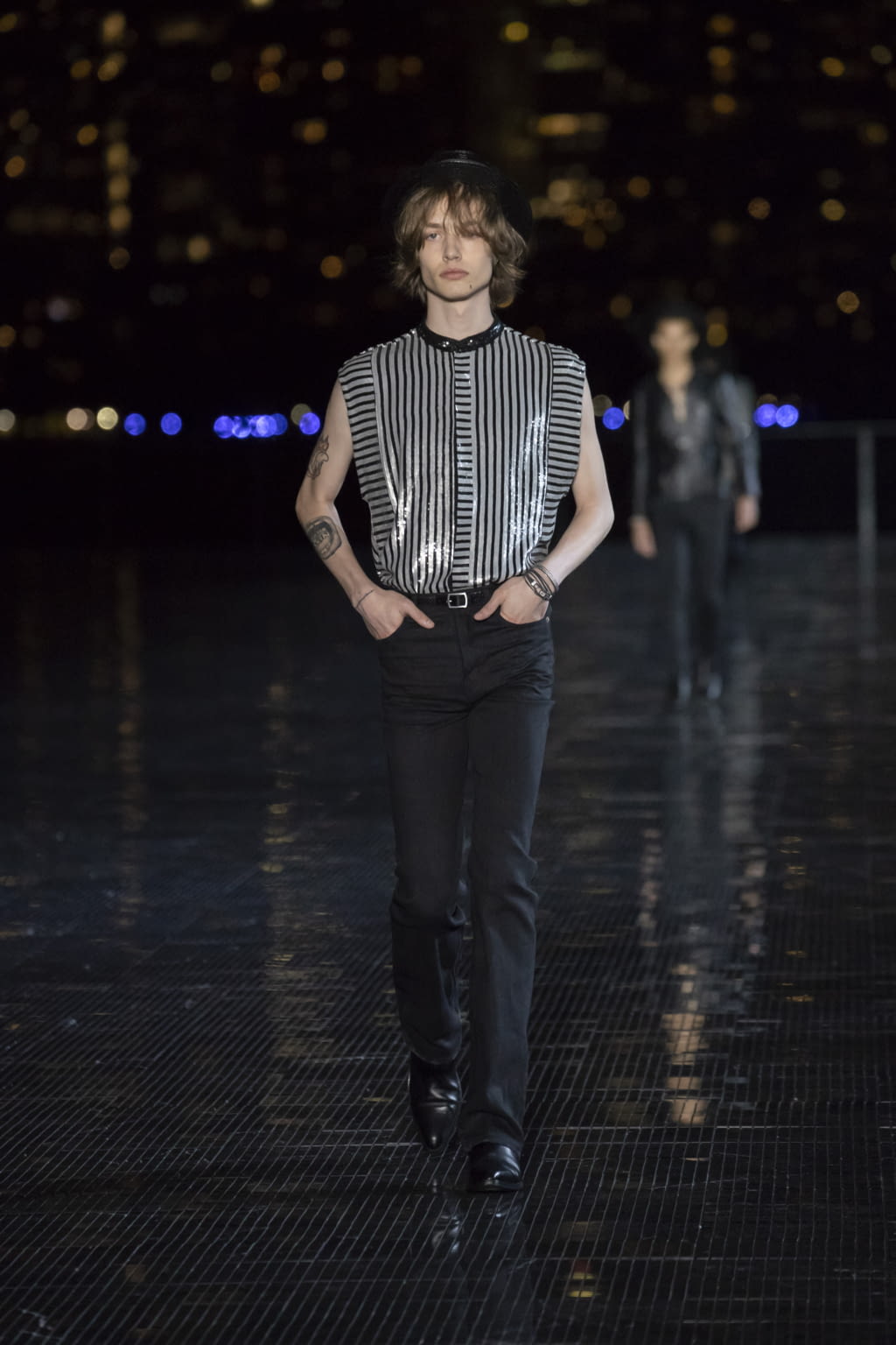 Fashion Week New York Spring/Summer 2019 look 44 from the Saint Laurent collection menswear
