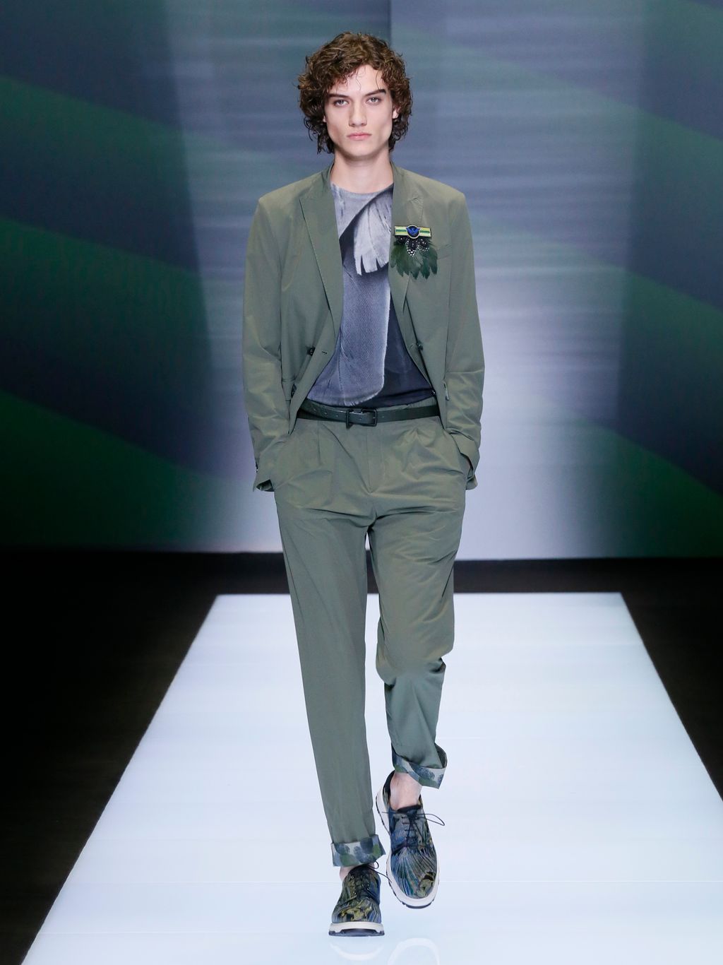 Fashion Week Milan Spring/Summer 2017 look 45 from the Emporio Armani collection 男装
