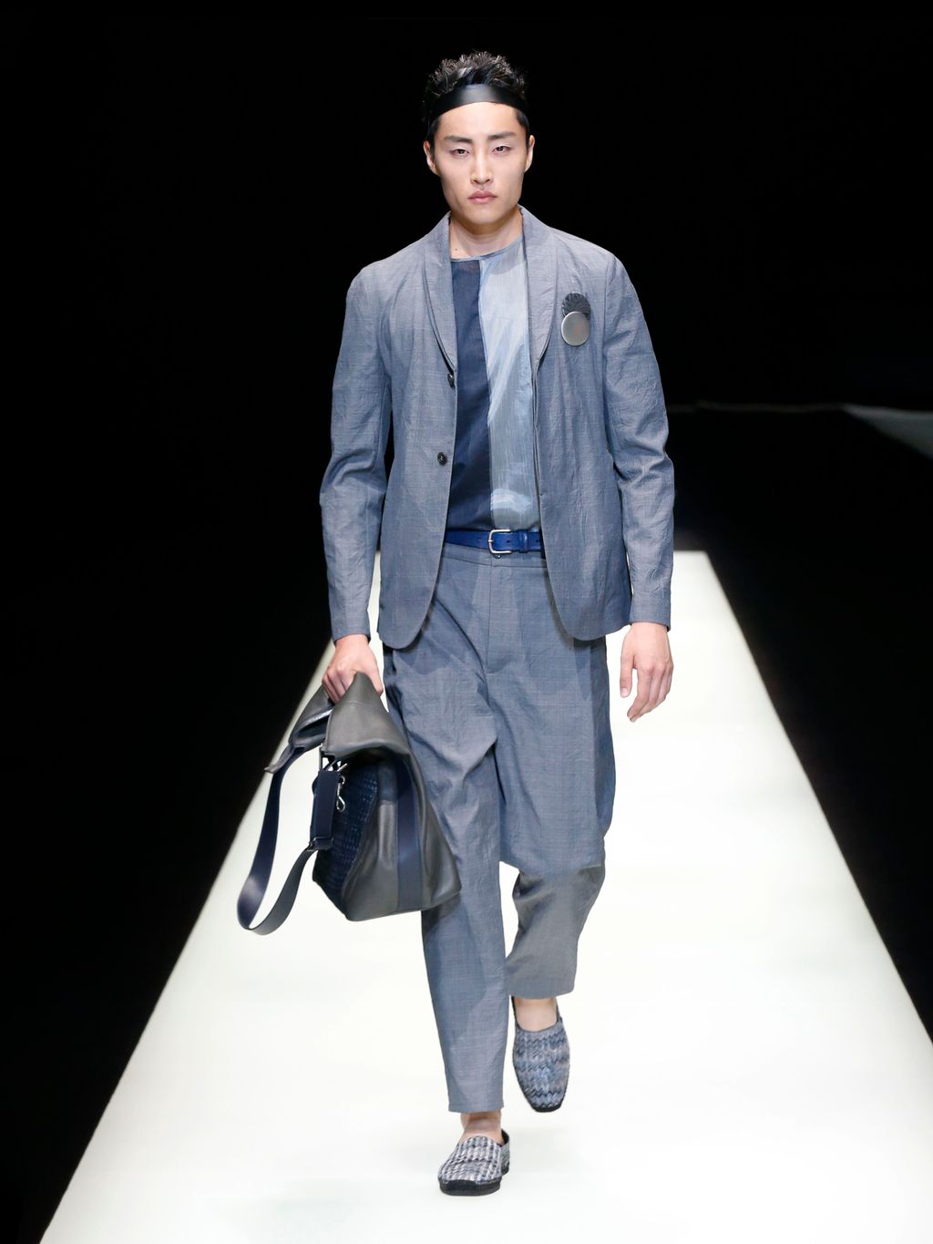 Fashion Week Milan Spring/Summer 2018 look 55 from the Emporio Armani collection 男装
