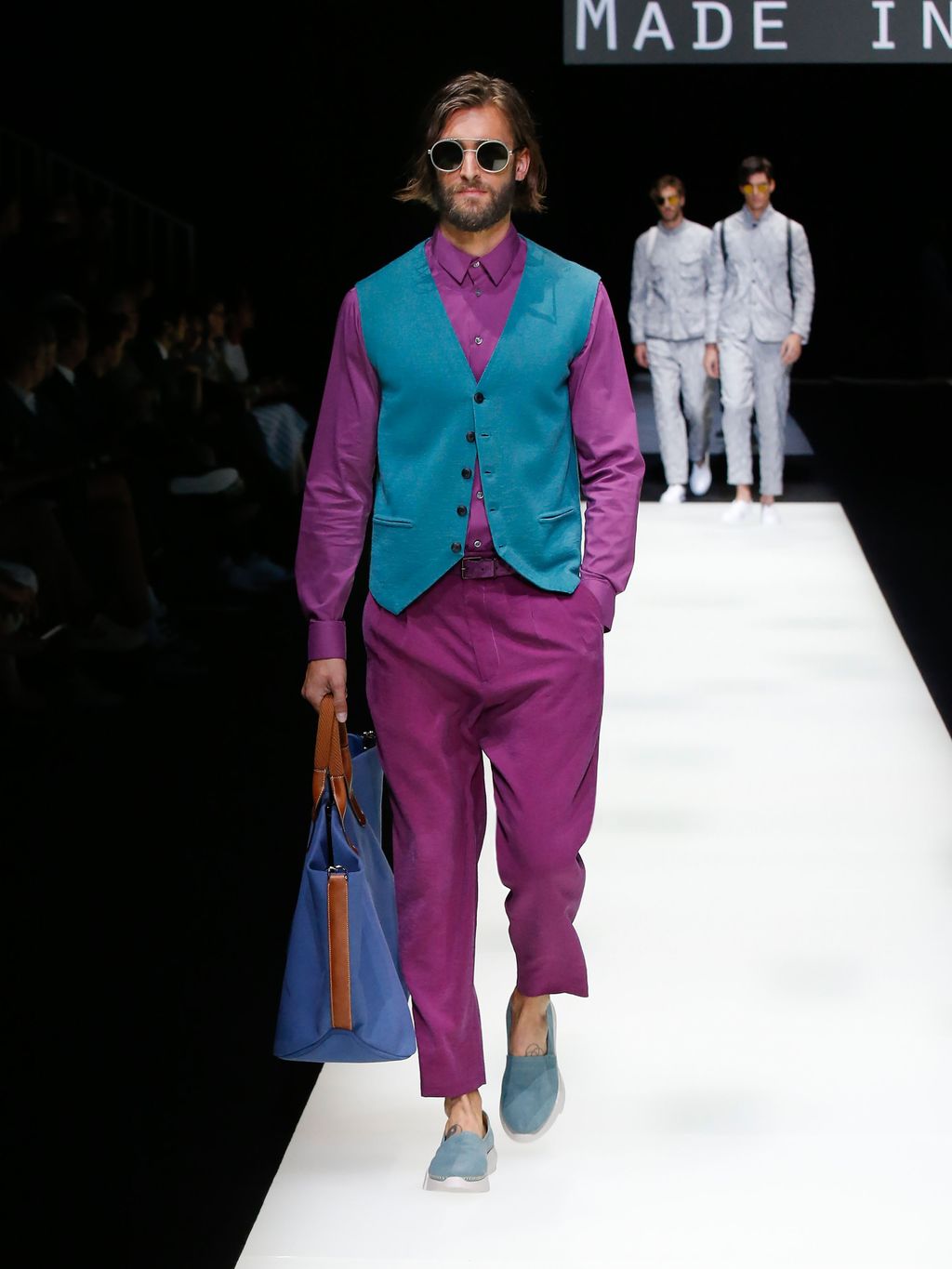 Fashion Week Milan Spring/Summer 2018 look 48 from the Giorgio Armani collection menswear