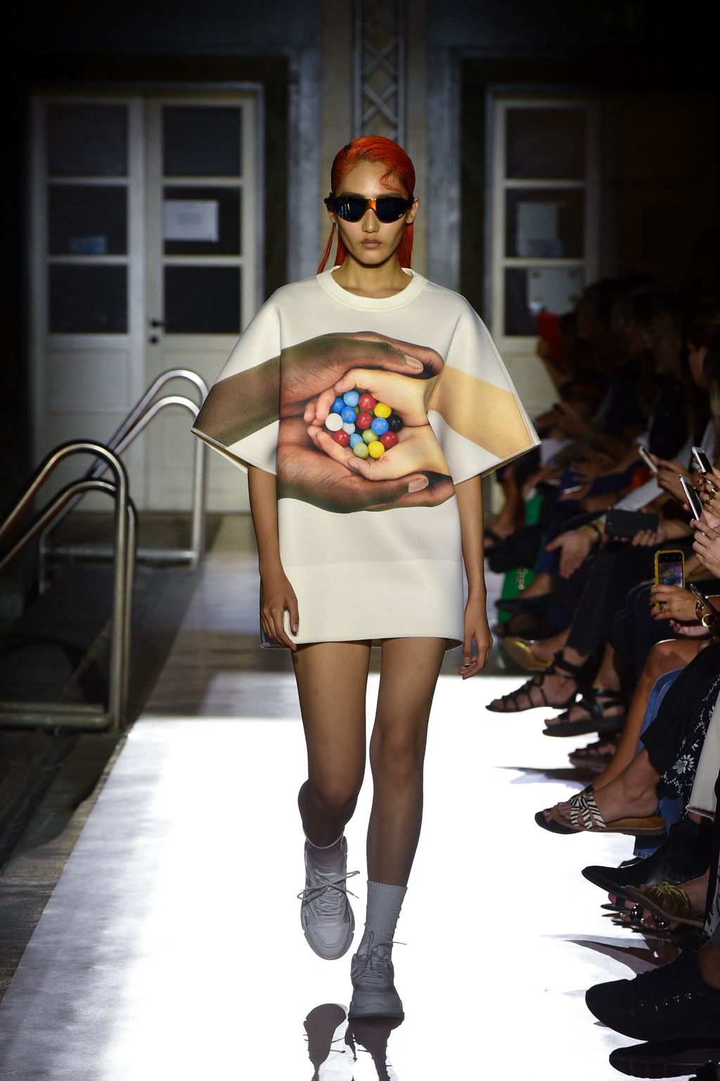 Fashion Week Milan Spring/Summer 2020 look 51 from the BENETTON x JEAN-CHARLES DE CASTELBAJAC collection womenswear