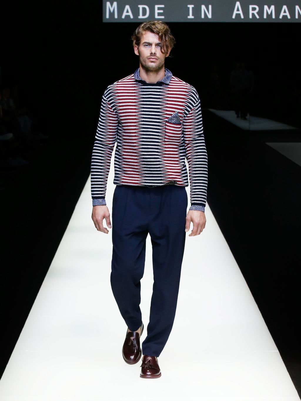 Fashion Week Milan Spring/Summer 2018 look 56 from the Giorgio Armani collection menswear