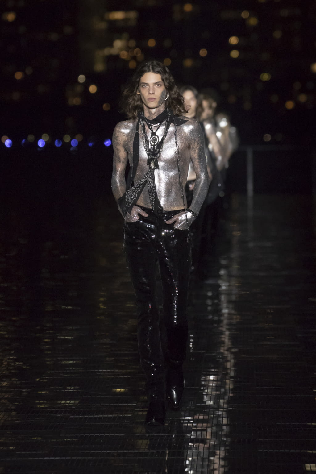 Fashion Week New York Spring/Summer 2019 look 63 from the Saint Laurent collection menswear