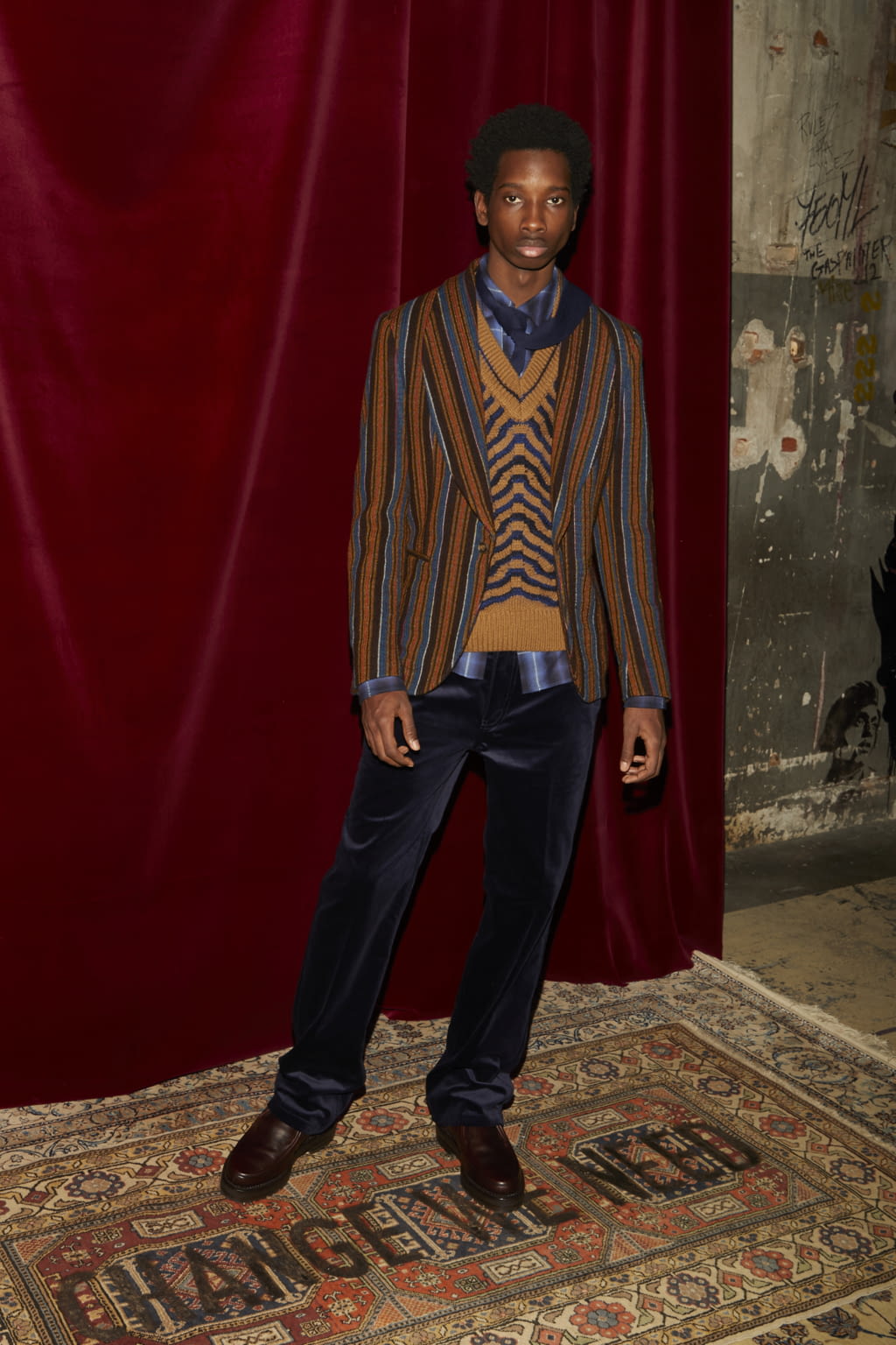 Fashion Week Milan Fall/Winter 2018 look 7 from the Missoni collection menswear