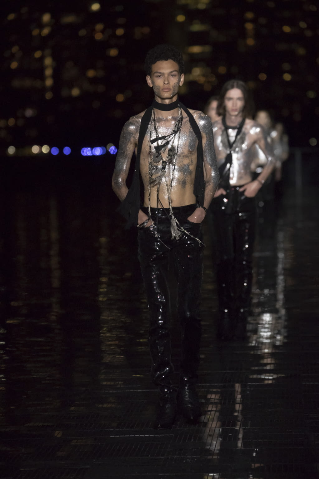 Fashion Week New York Spring/Summer 2019 look 72 from the Saint Laurent collection menswear