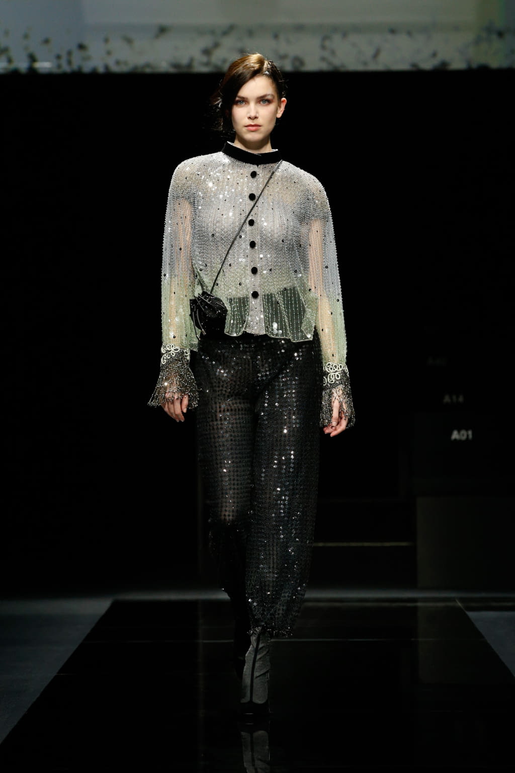 Fashion Week Milan Fall/Winter 2020 look 83 from the Giorgio Armani collection womenswear