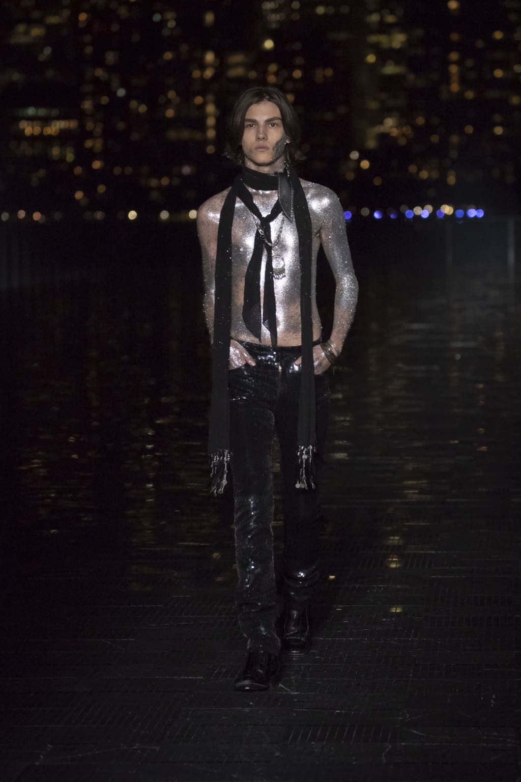 Fashion Week New York Spring/Summer 2019 look 87 from the Saint Laurent collection menswear