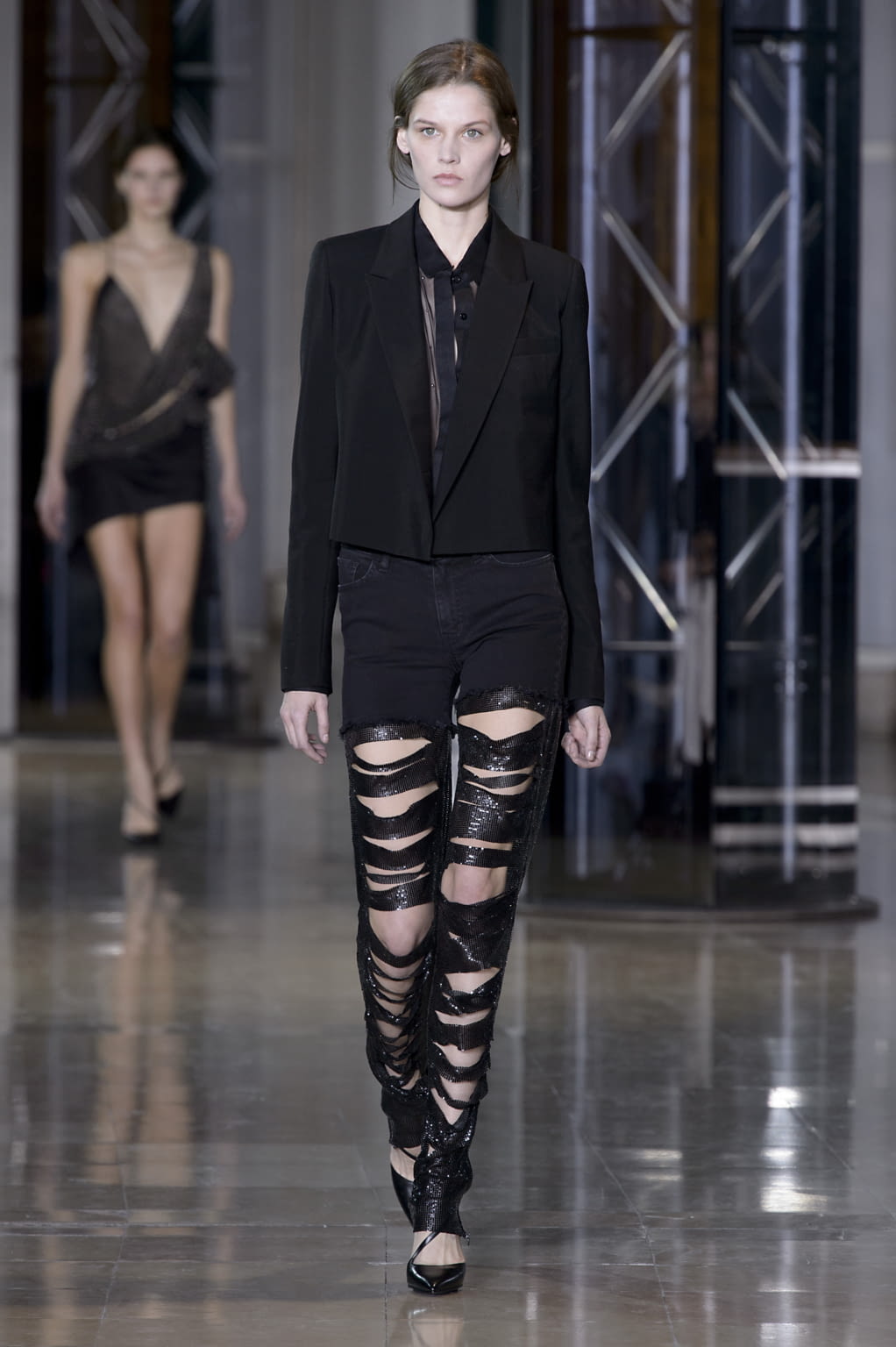 Fashion Week Paris Fall/Winter 2016 look 23 from the Anthony Vaccarello collection womenswear