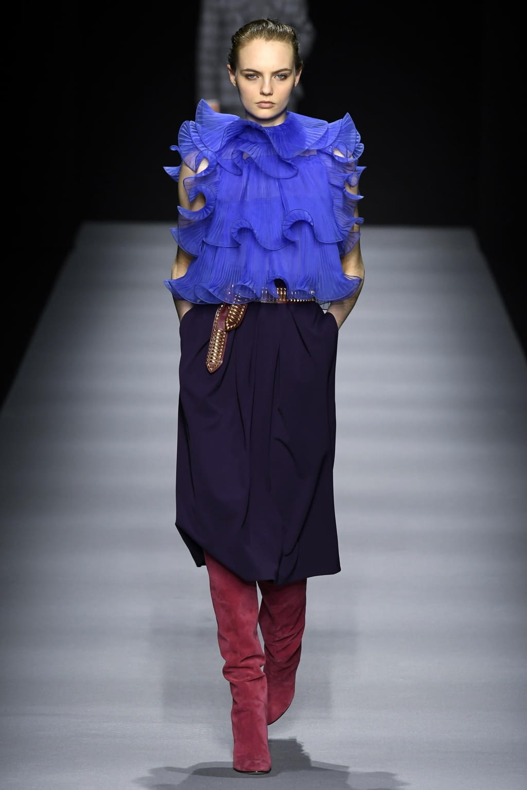 Fashion Week Milan Fall/Winter 2020 look 18 from the Alberta Ferretti collection womenswear