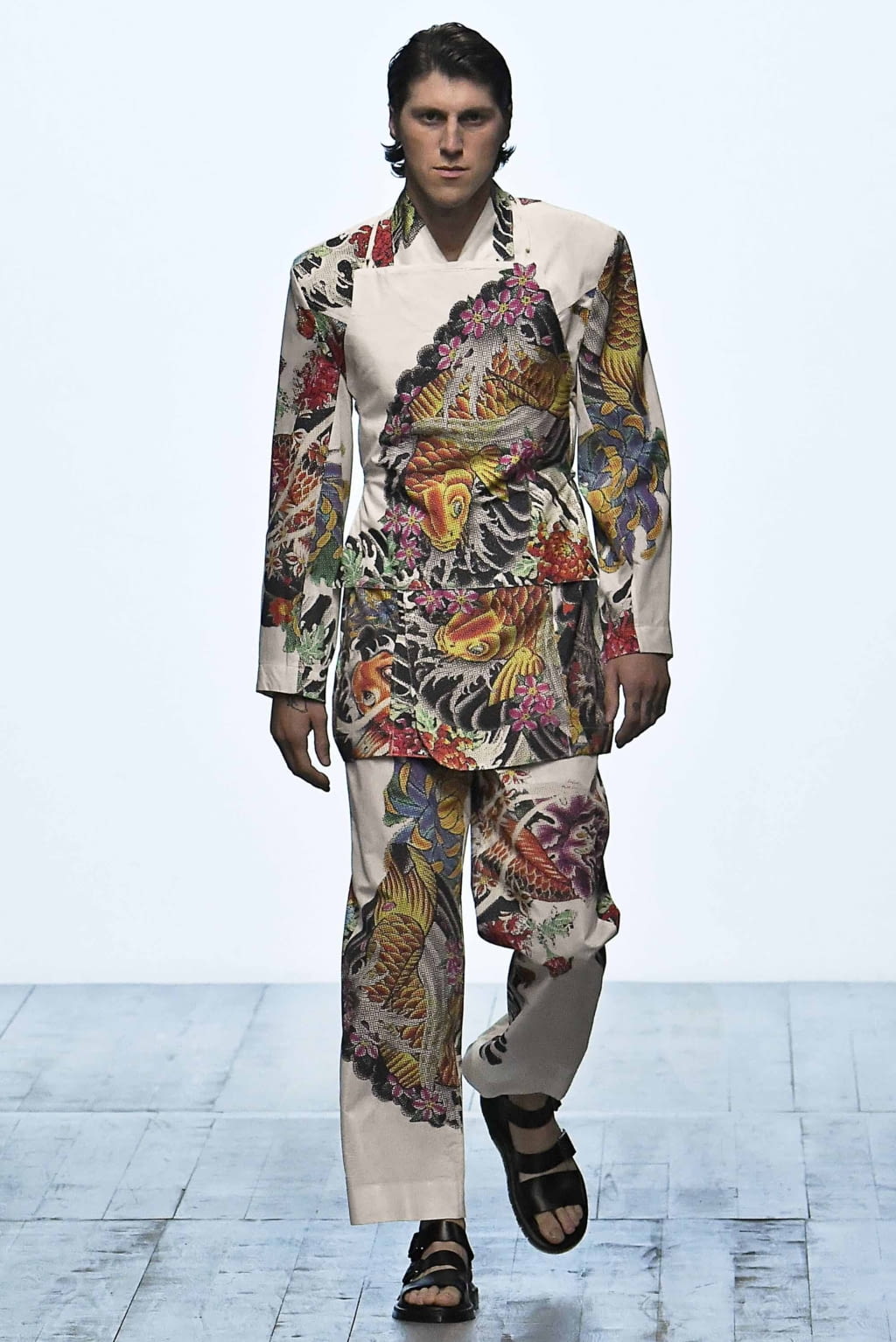 Fashion Week London Spring/Summer 2019 look 27 de la collection Alex Mullins menswear