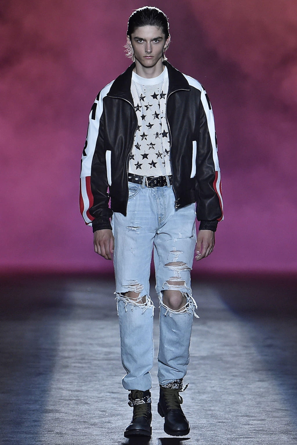 Fashion Week Paris Spring/Summer 2019 look 5 from the Amiri collection menswear