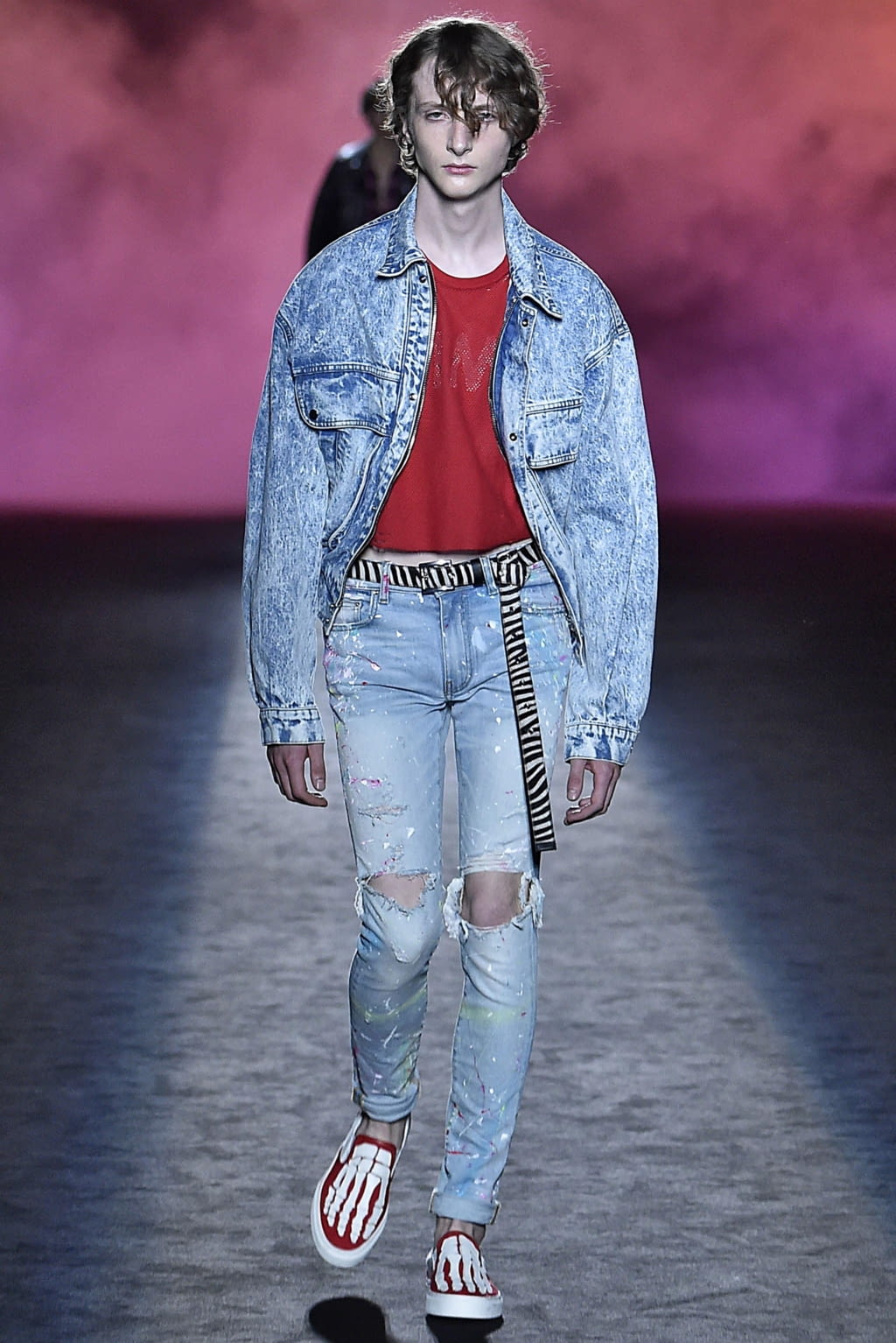 Fashion Week Paris Spring/Summer 2019 look 6 from the Amiri collection menswear