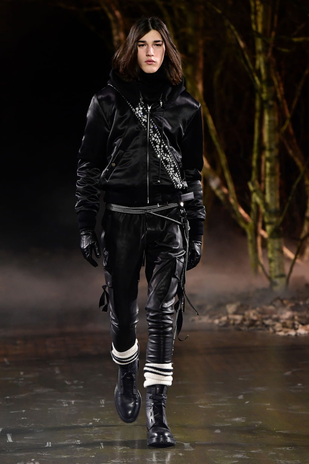 Fashion Week Paris Fall/Winter 2019 look 10 from the Amiri collection menswear