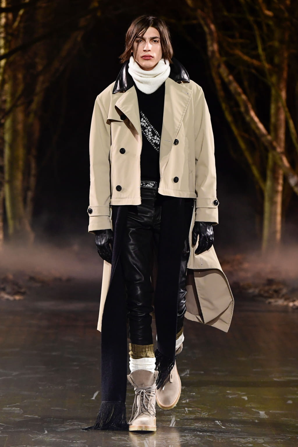 Fashion Week Paris Fall/Winter 2019 look 31 from the Amiri collection menswear