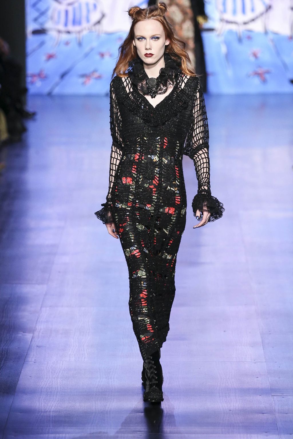 Fashion Week New York Fall/Winter 2017 look 45 from the Anna Sui collection womenswear