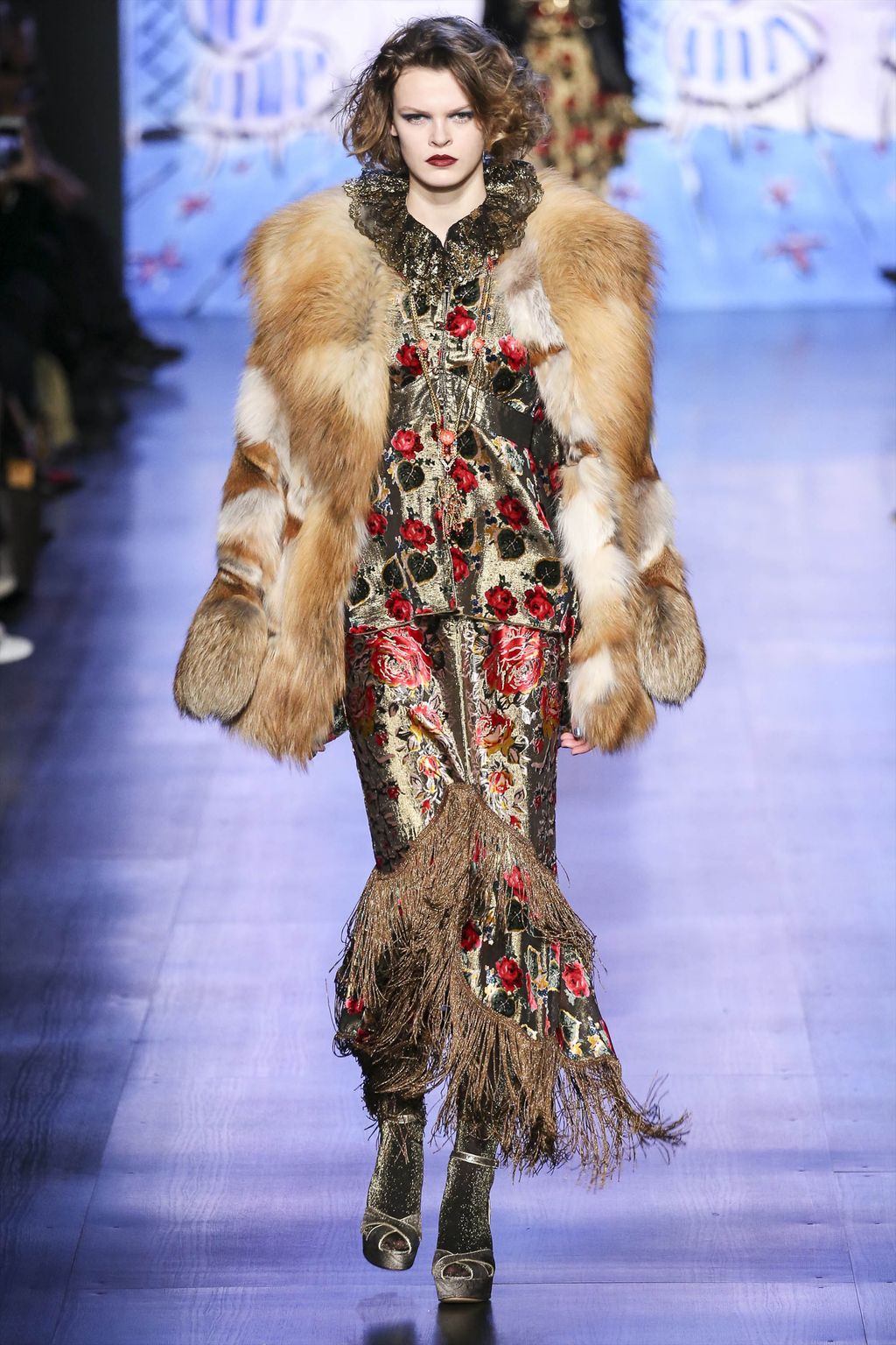 Fashion Week New York Fall/Winter 2017 look 50 from the Anna Sui collection womenswear