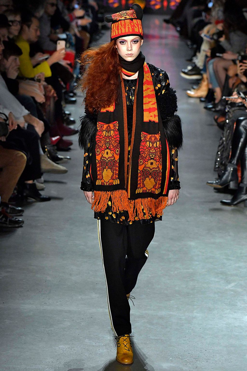 Fashion Week New York Fall/Winter 2018 look 10 from the Anna Sui collection womenswear