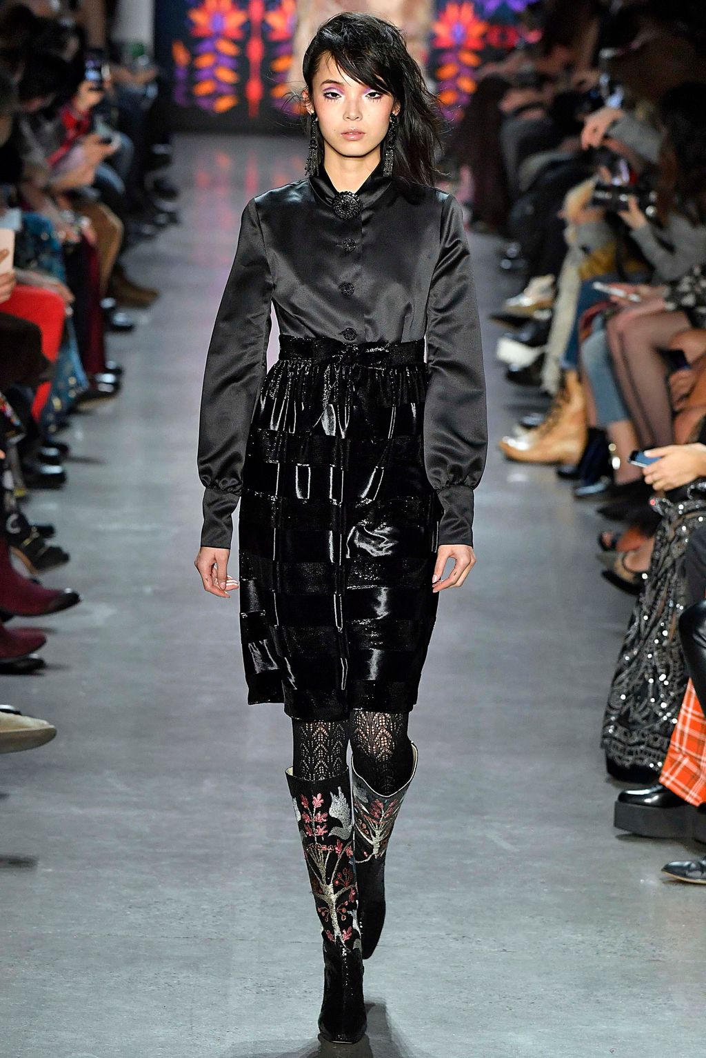Fashion Week New York Fall/Winter 2018 look 43 from the Anna Sui collection womenswear