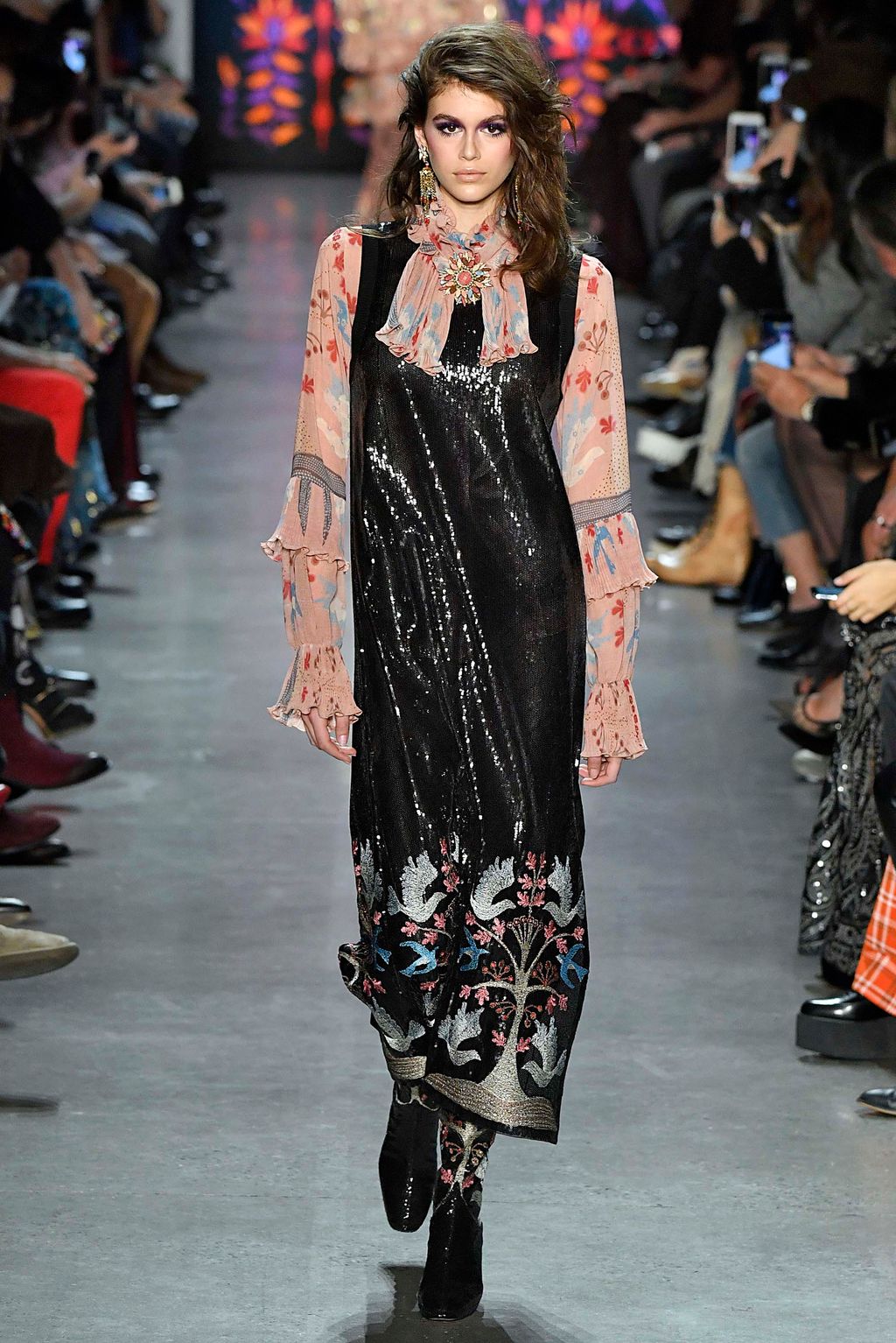 Fashion Week New York Fall/Winter 2018 look 49 from the Anna Sui collection womenswear