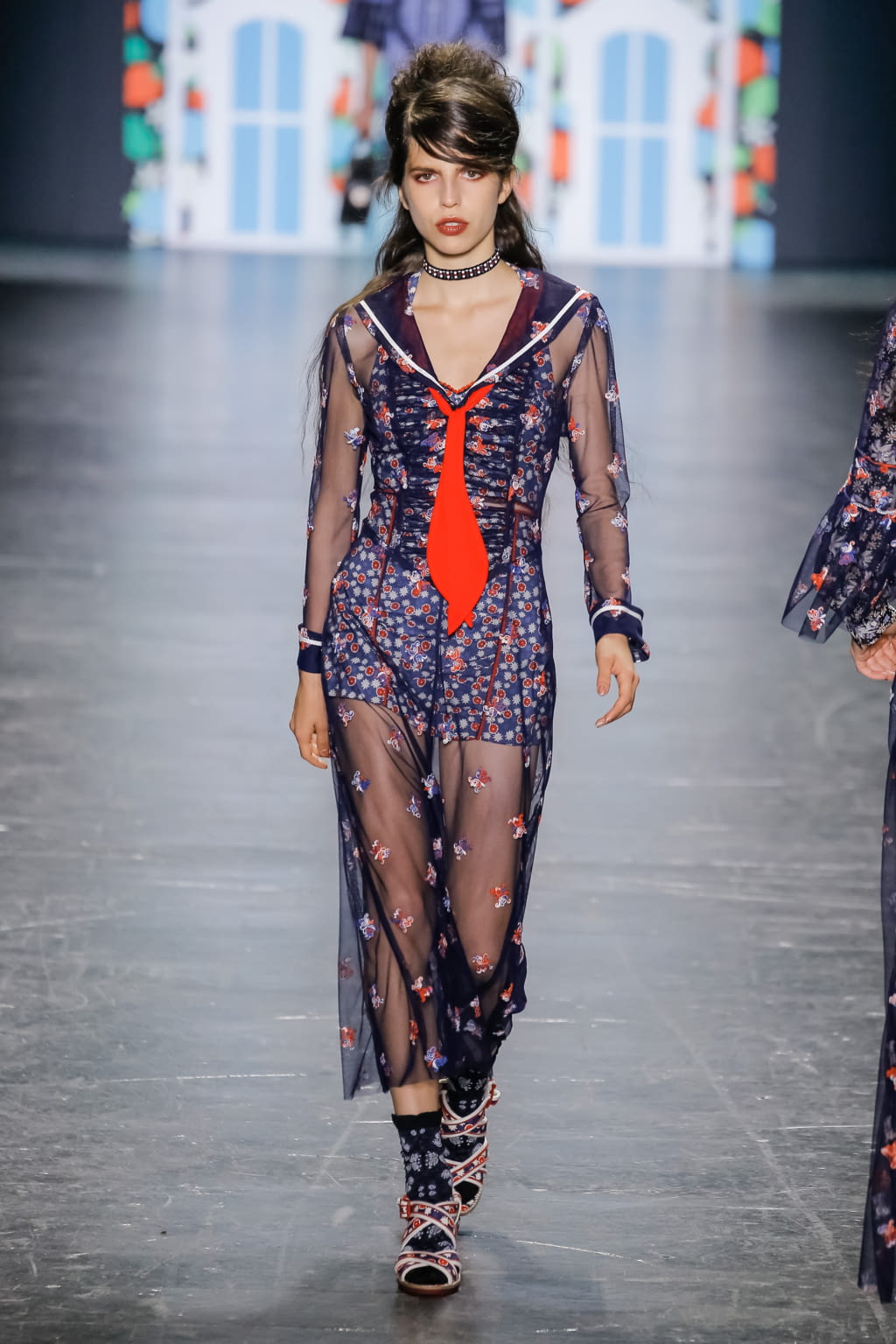 Fashion Week New York Spring/Summer 2017 look 10 from the Anna Sui collection 女装