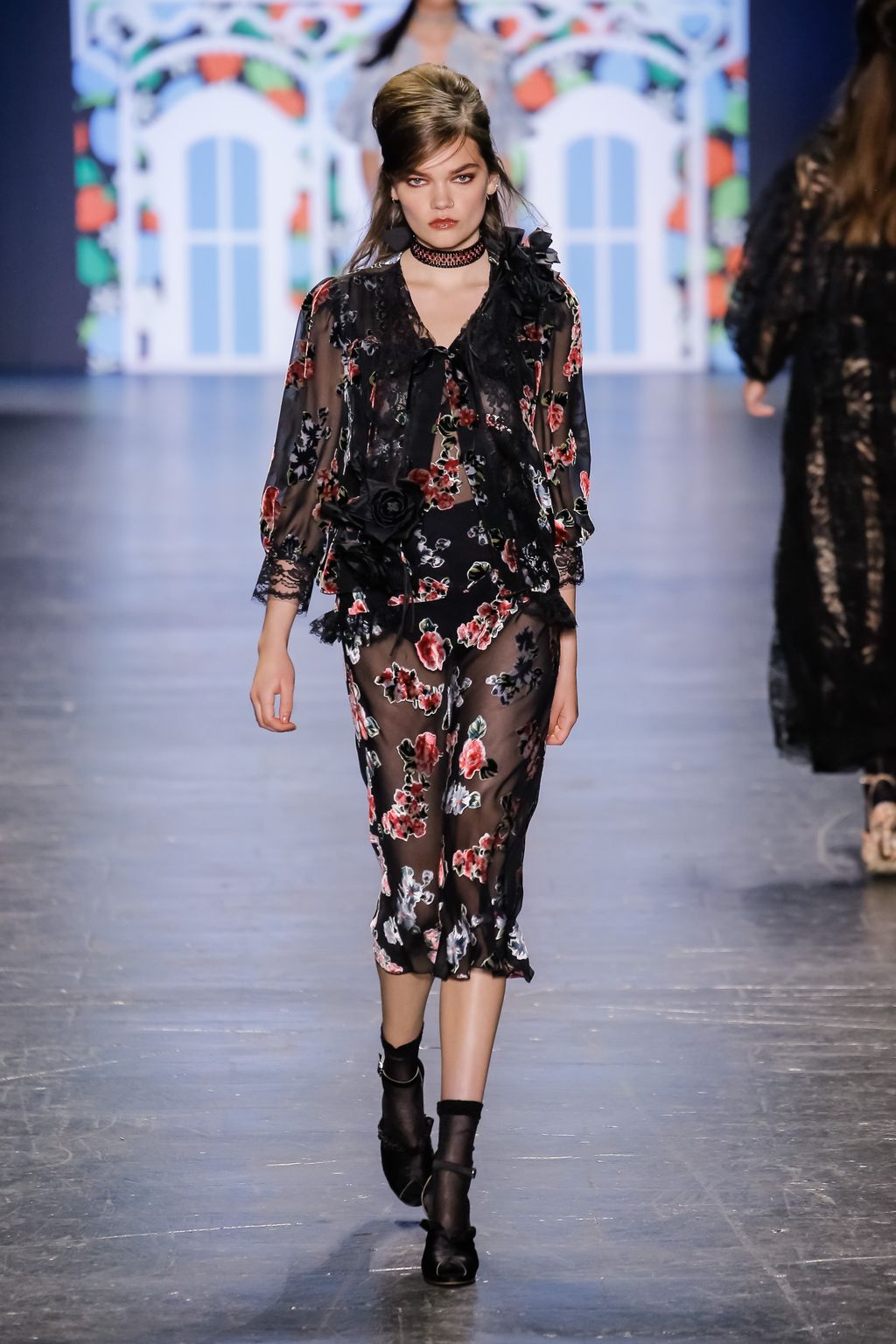 Fashion Week New York Spring/Summer 2017 look 45 from the Anna Sui collection 女装