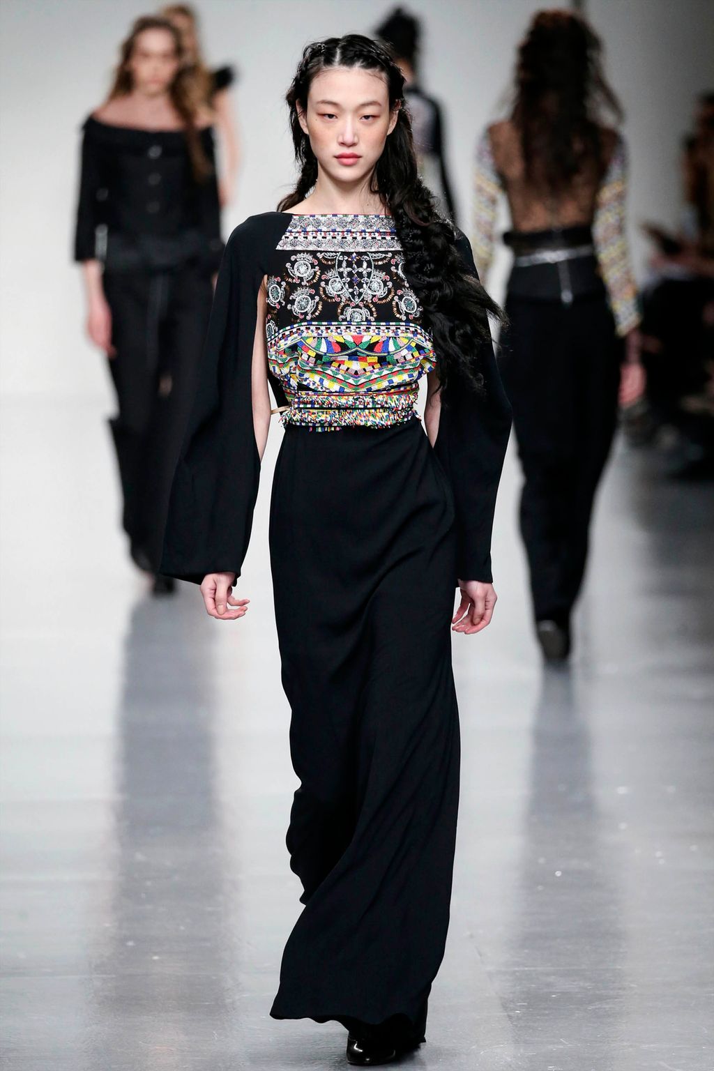 Fashion Week London Fall/Winter 2017 look 36 from the Antonio Berardi collection womenswear