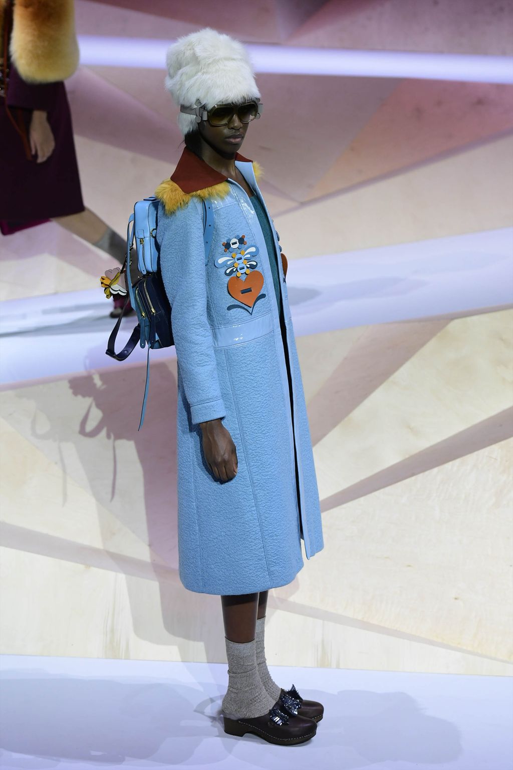Fashion Week London Fall/Winter 2017 look 6 from the Anya Hindmarch collection womenswear