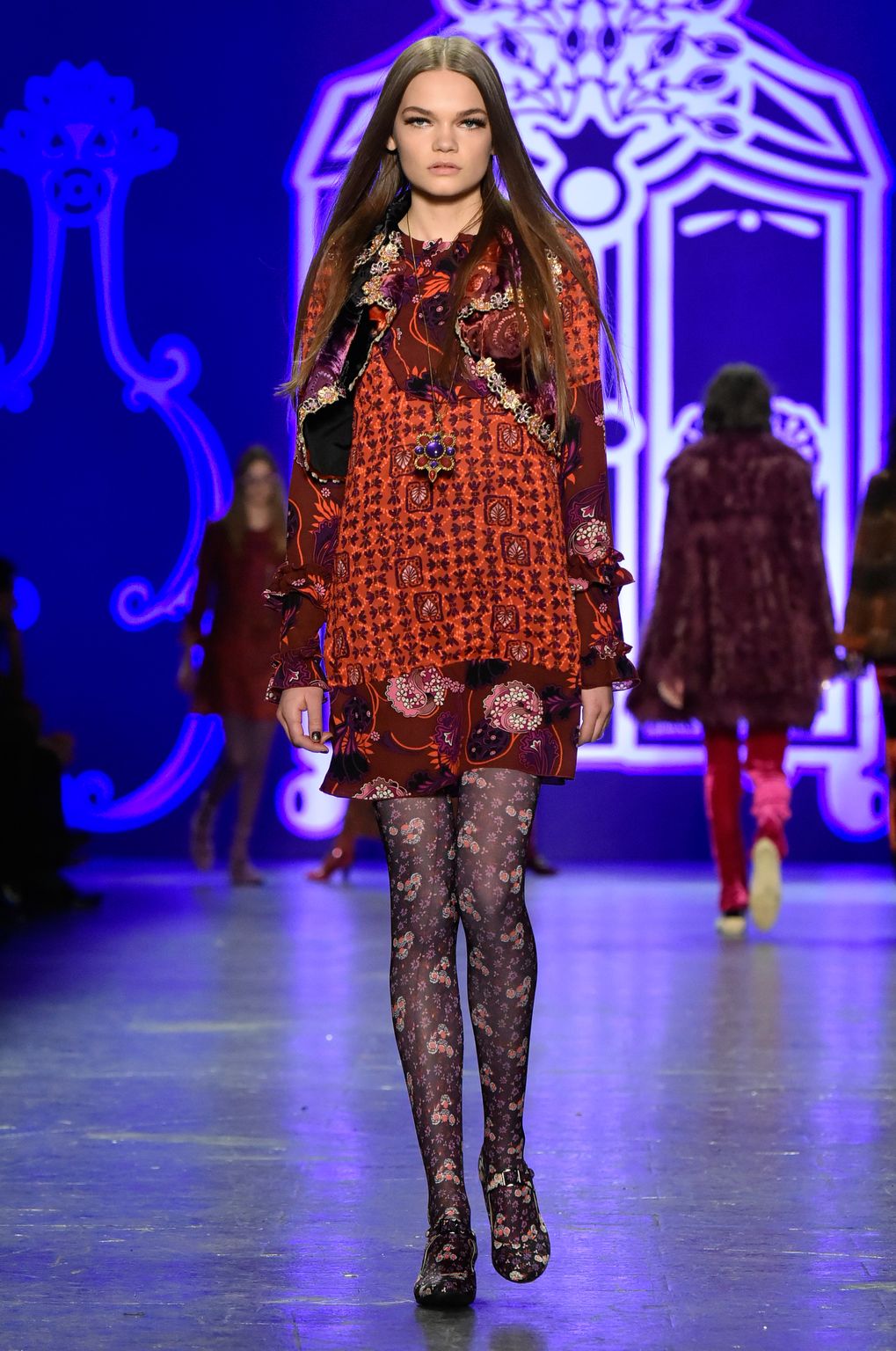 Fashion Week New York Fall/Winter 2016 look 3 from the Anna Sui collection 女装
