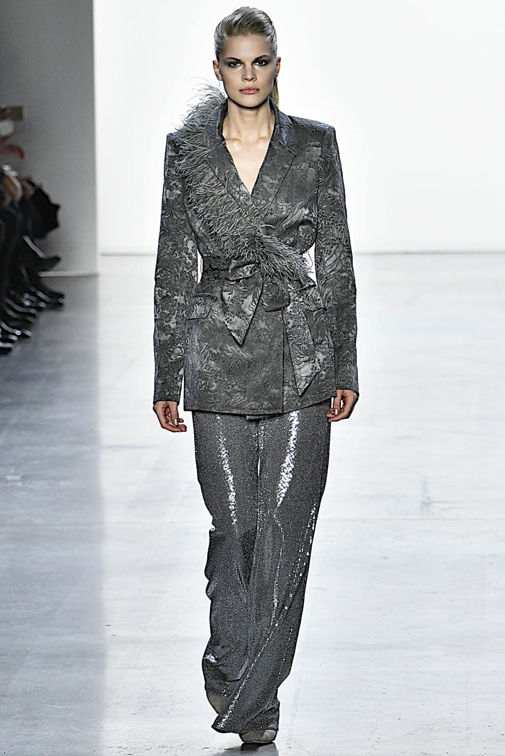 Fashion Week New York Fall/Winter 2019 look 26 from the Badgley Mischka collection womenswear
