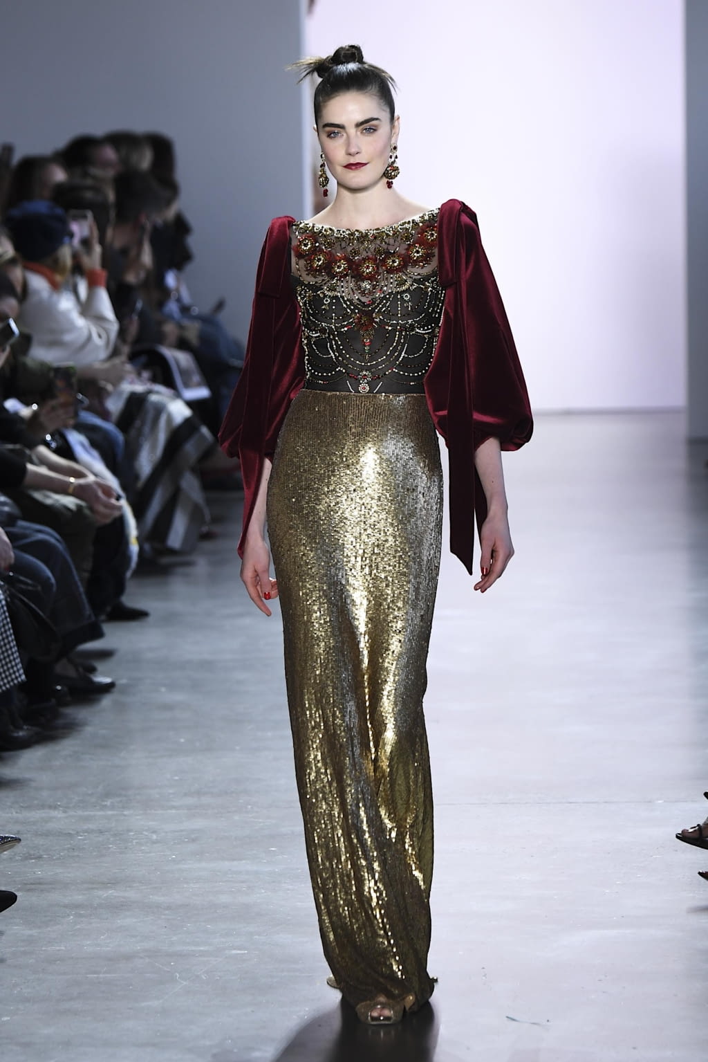 Fashion Week New York Fall/Winter 2020 look 36 from the Badgley Mischka collection womenswear
