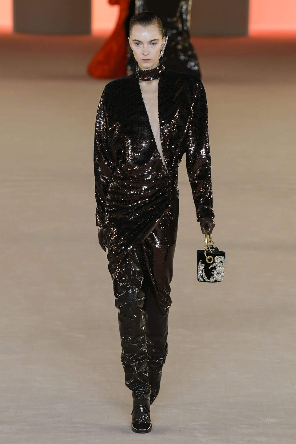 Fashion Week Paris Fall/Winter 2020 look 64 from the Balmain collection 女装