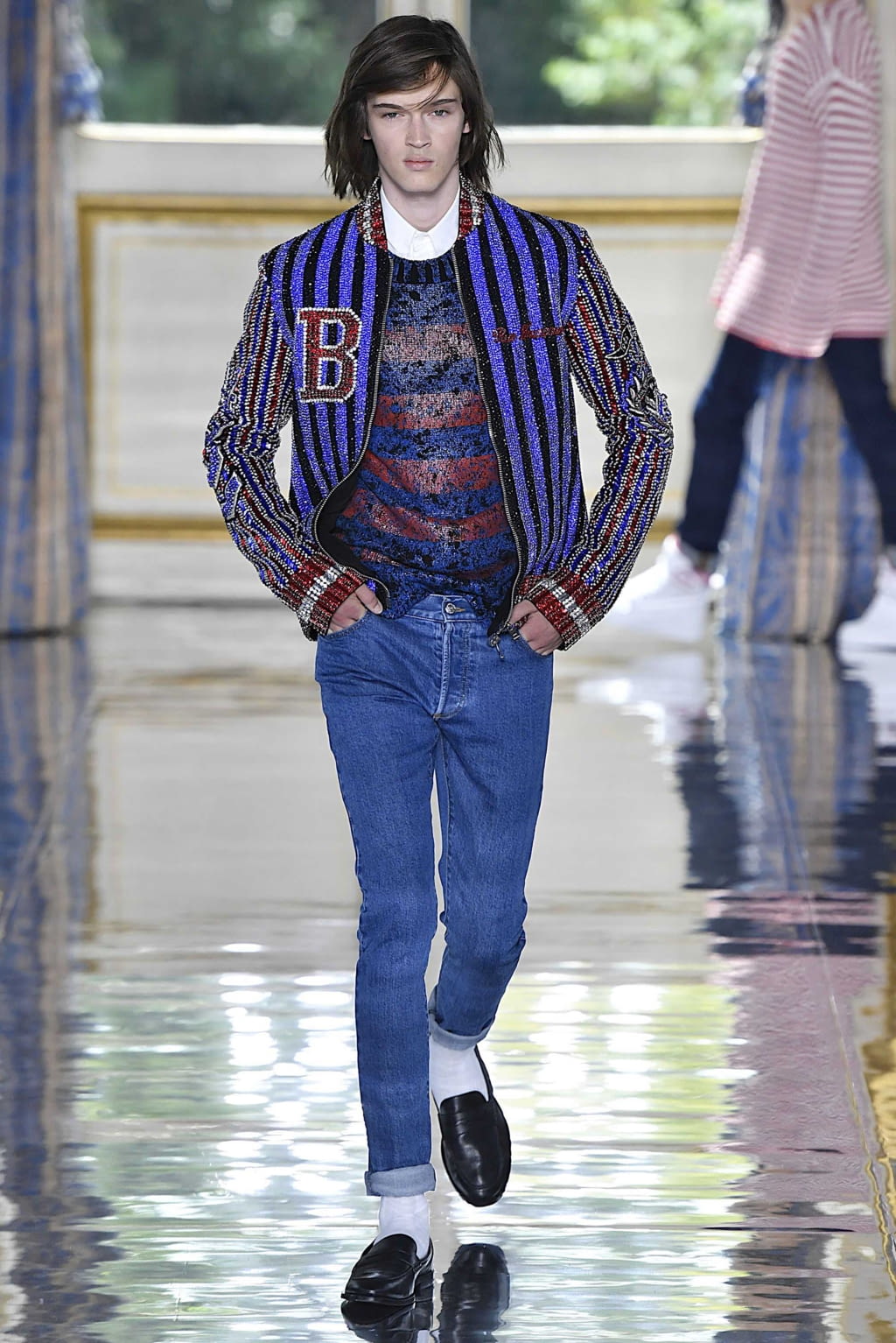 Fashion Week Paris Spring/Summer 2019 look 25 from the Balmain collection 男装